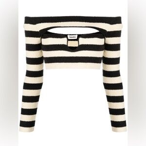 Nanushka
cut-out striped jumper
